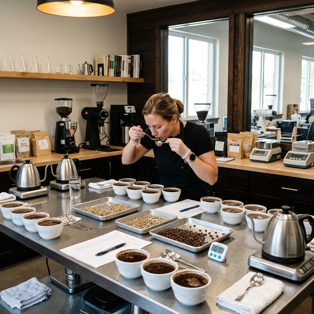Pipali coffee cupping laboratory
